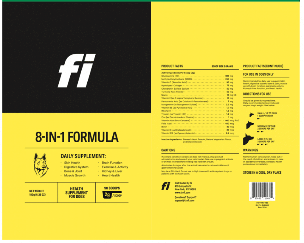 Recalled Fi 8-in-1 Formula Daily Supplement for dogs