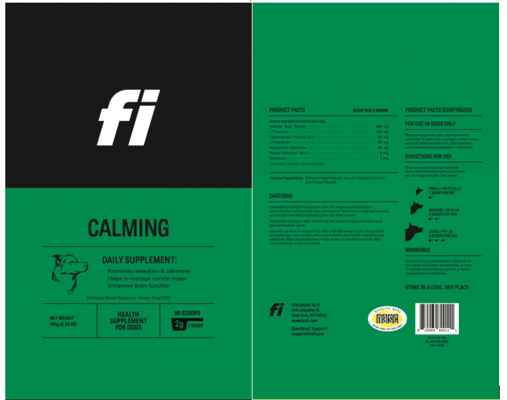 Recalled Fi Calming Daily Supplement for dogs