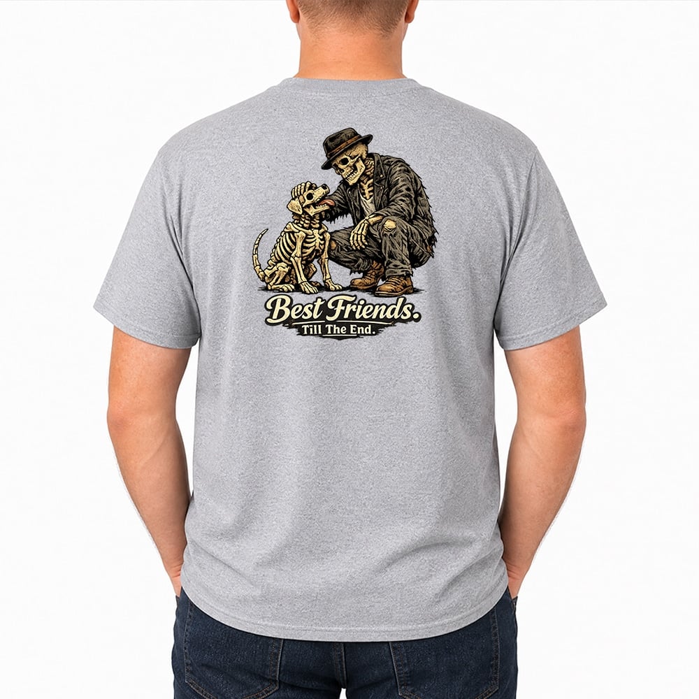 Best Friends Until The End Standard Tee Heather Grey