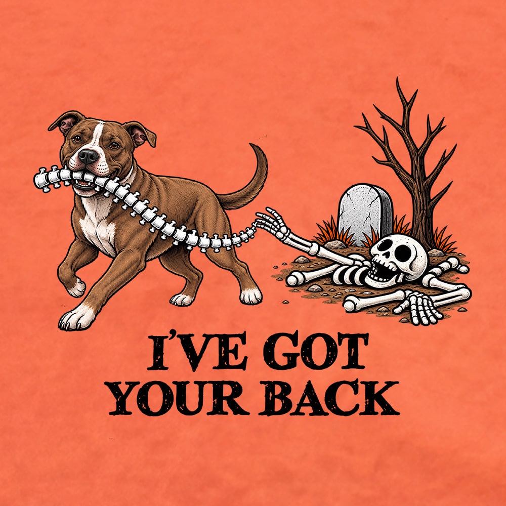 I’ve Got Your Back Pit Bull Standard Tee Orange - Image 2