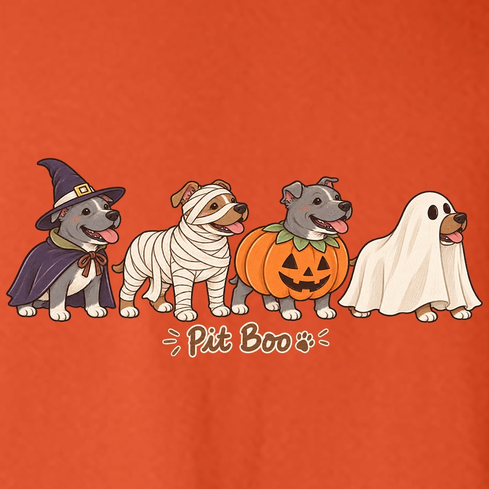 Pit Boo Hoodie Orange - Image 2