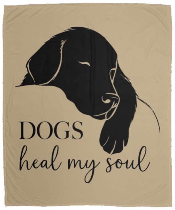 Dogs Heal My Soul Cozy Plush Fleece Blanket - 50"x60"