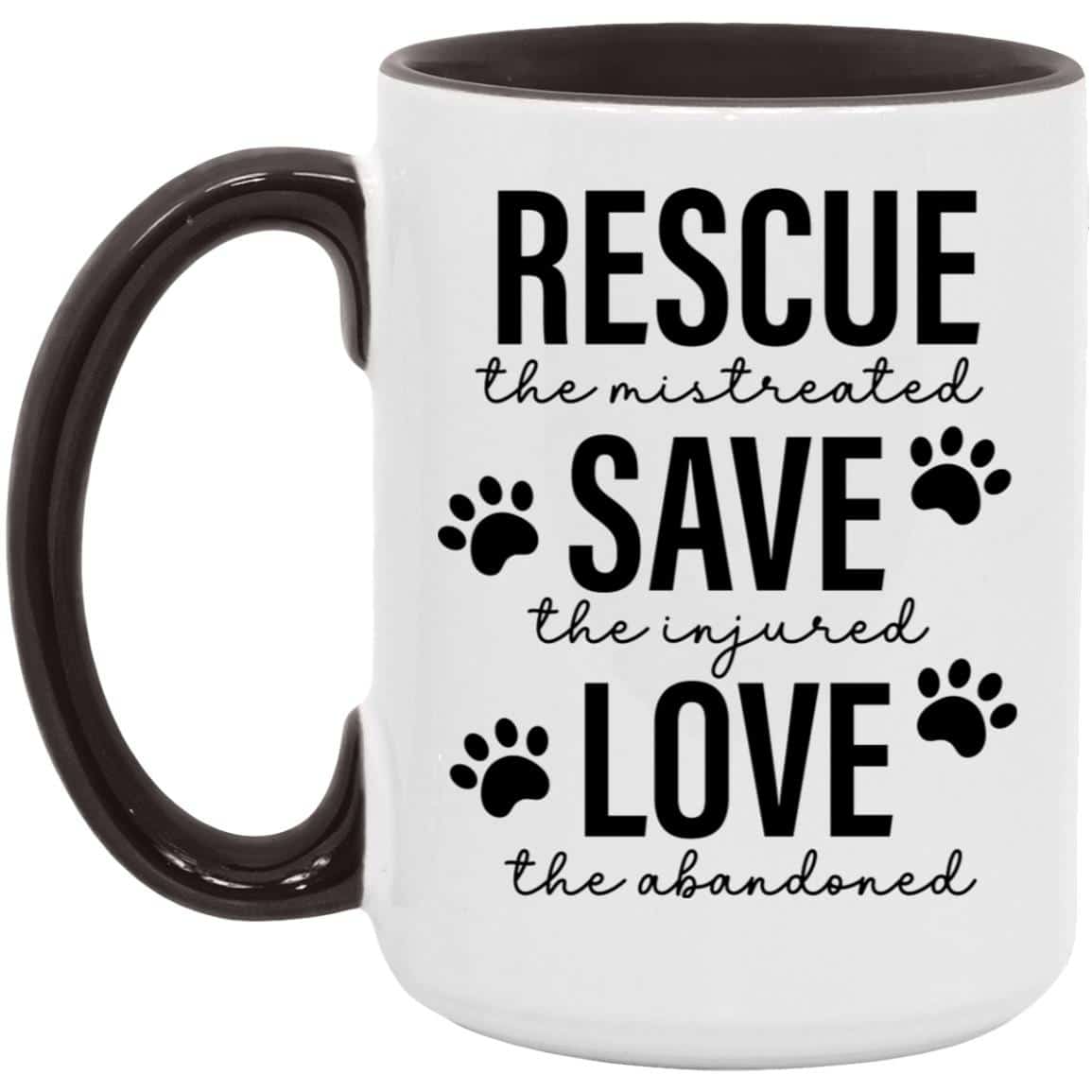Rescue Save Love 15oz Accent Mug