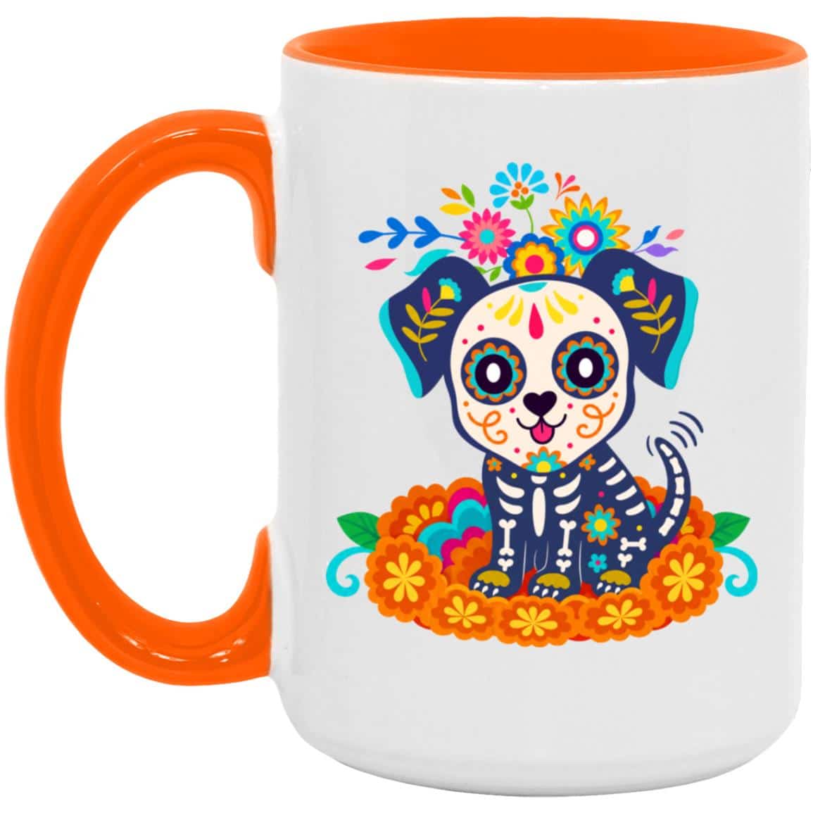 Día de Muertos Dog 15oz Accent Mug