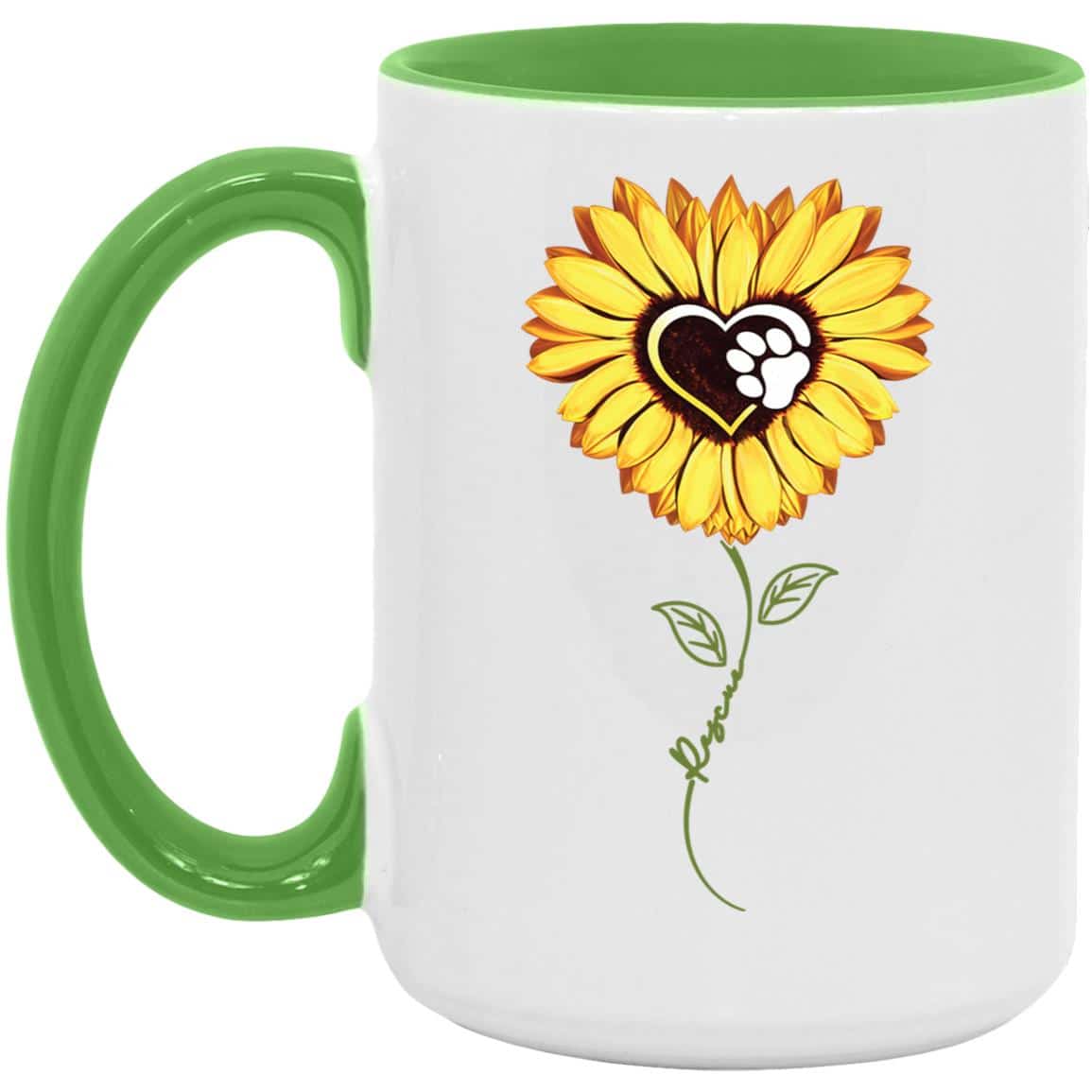 Rescue Sunflower 15oz Accent Mug