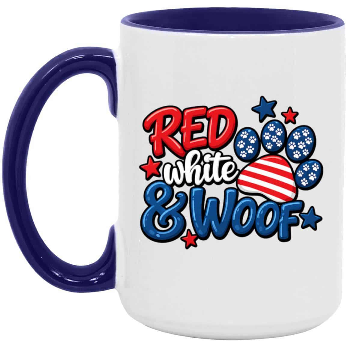 Red White & Woof 15oz Accent Mug