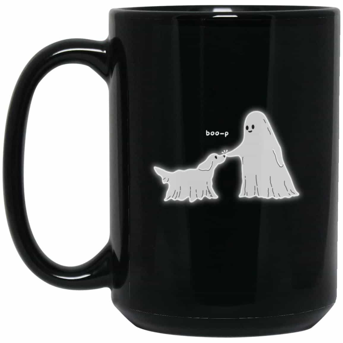 Ghost Boo-p 15oz Black Mug