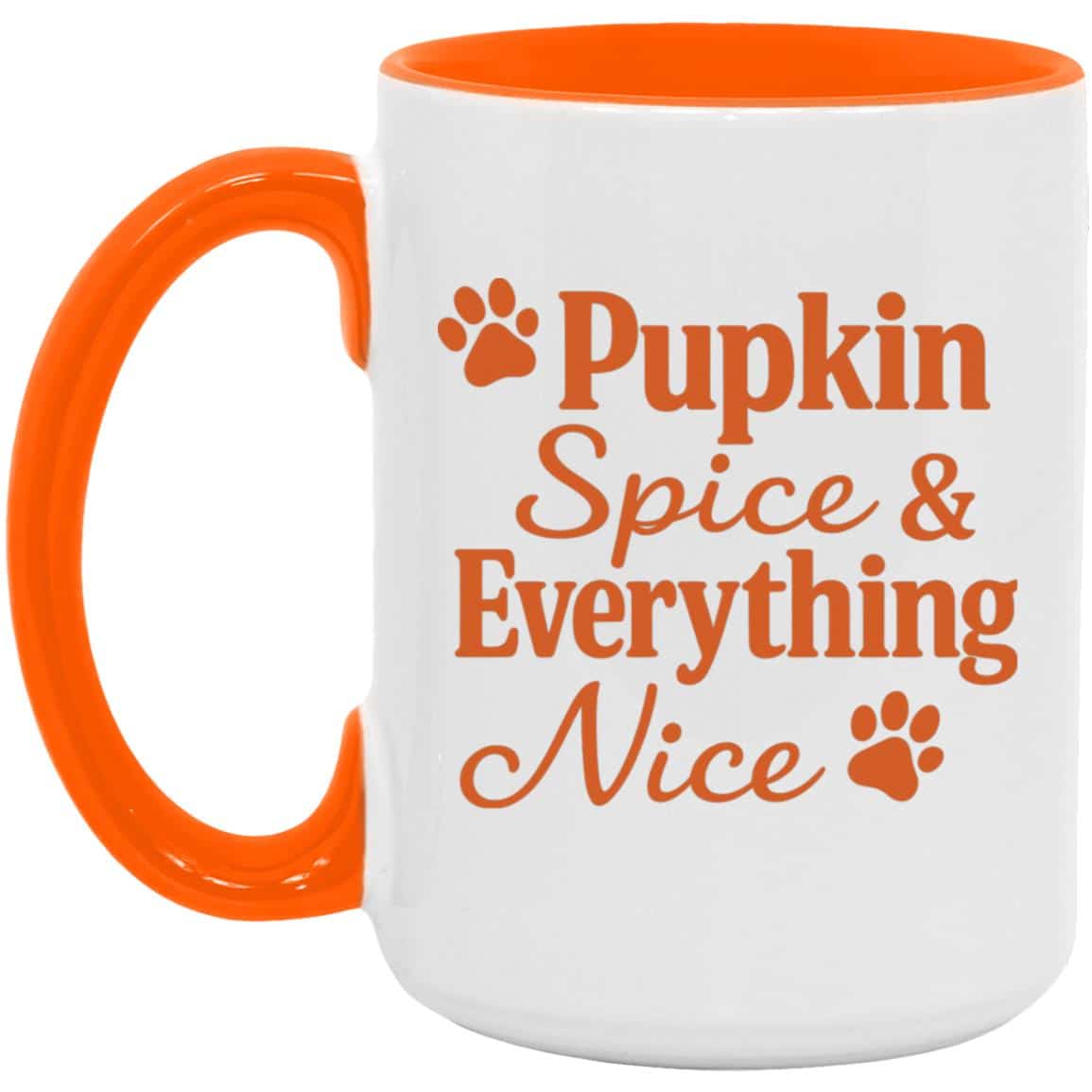 Pumpkin Spice & Everything Nice Paws 15oz Accent Mug