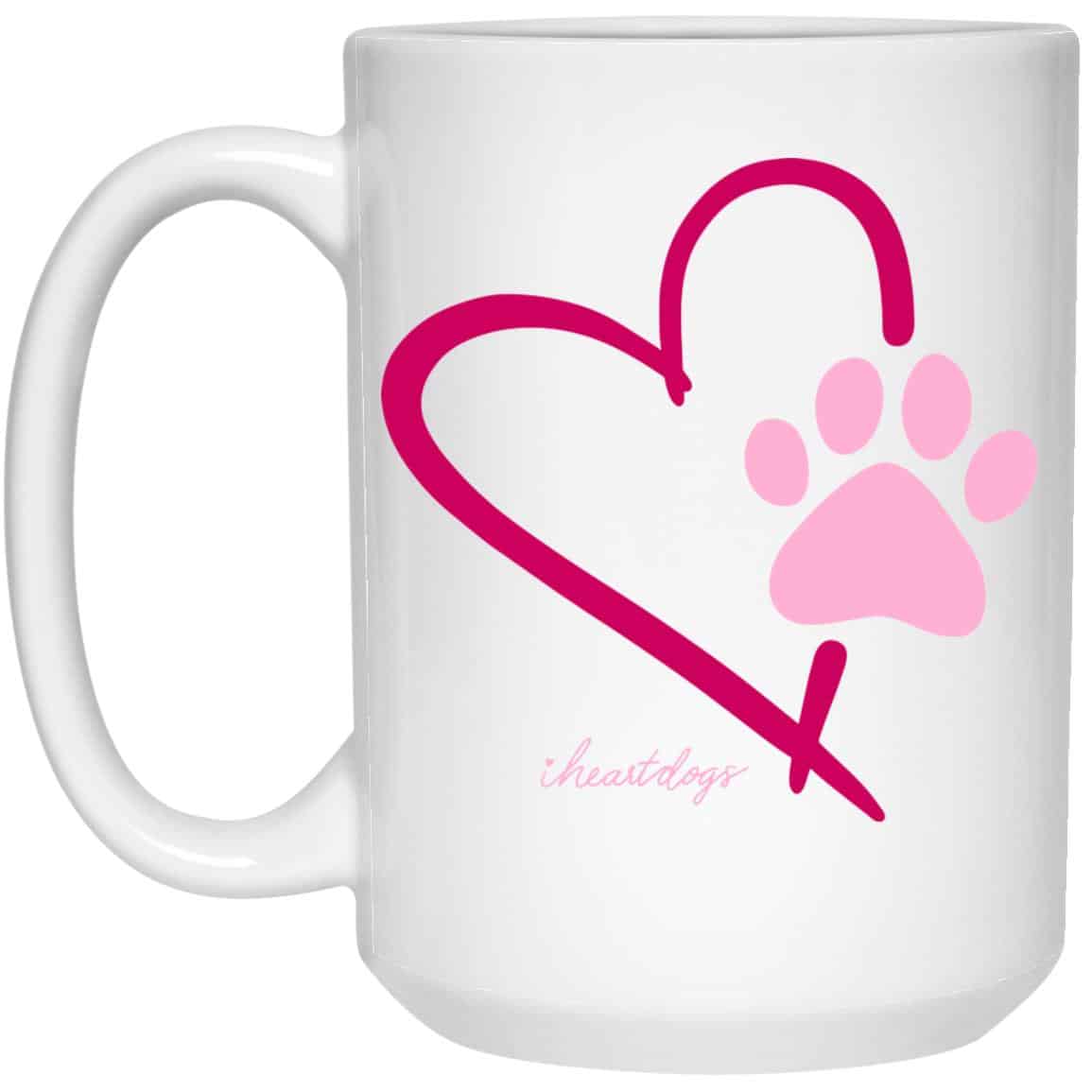 Heart Paws iHeartDogs 15oz White Mug