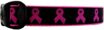  Pink Ribbon Breast Cancer Awareness Dog Collar