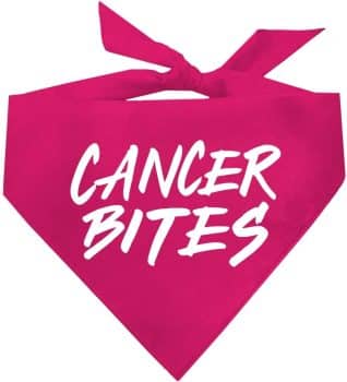 Cancer Bites Dog Bandana | 100% Cotton 