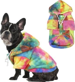 Mklhgty Tie Dye Dog Hoodie