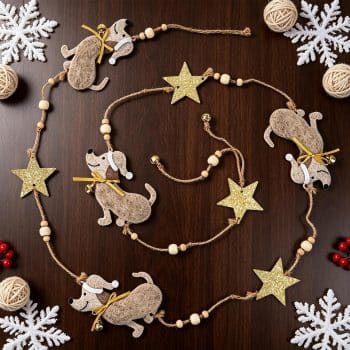 OBBOLO Christmas Dog Garland