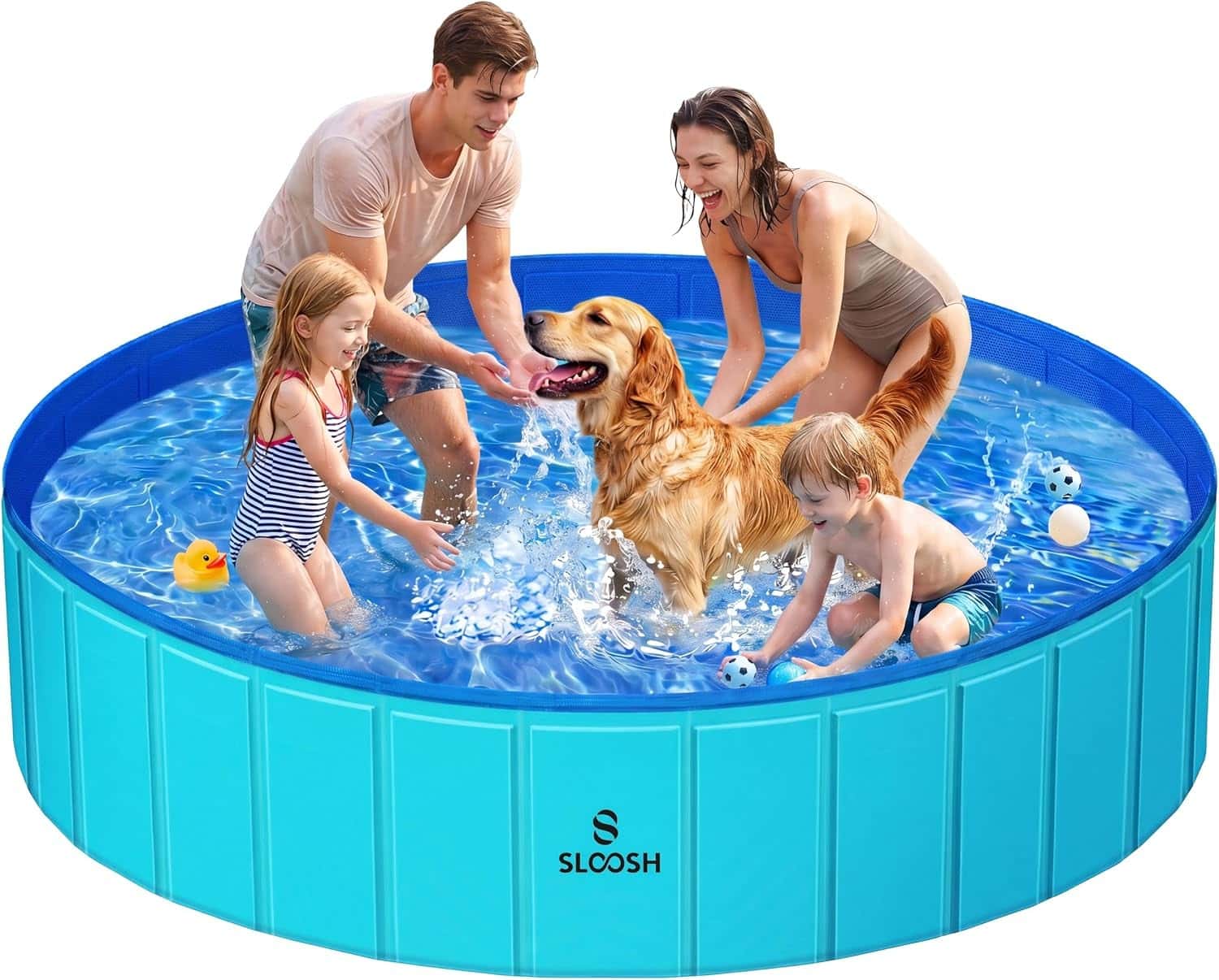10.  SLOOSH Foldable Dog Kiddie Pool