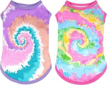 JpGdn 2PCS Tie Dye Dog