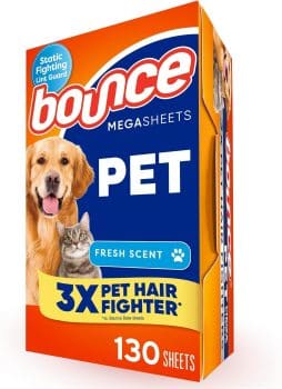  Bounce Pet Hair and Lint Guard Mega Dryer Sheets 