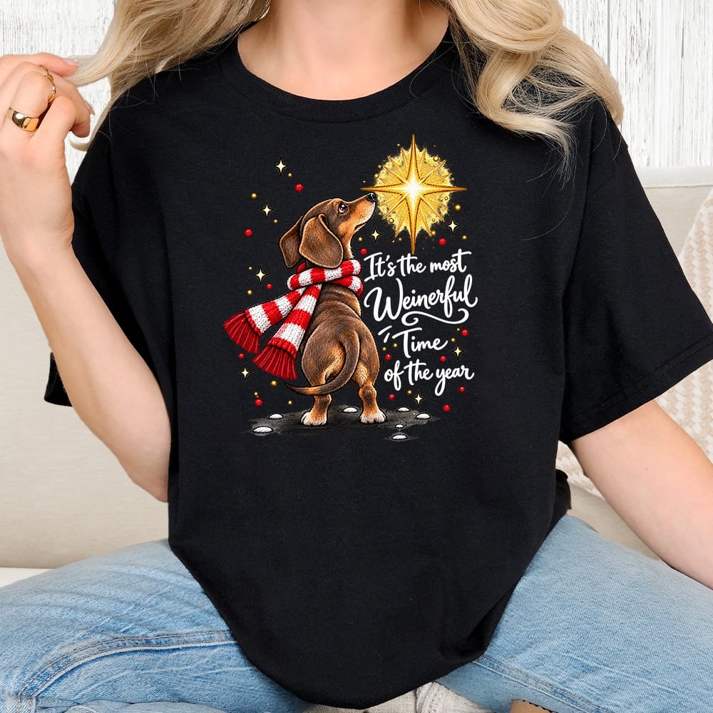 Comfort Colors It’s The Most Weinerful Time Of The Year Vintage Washed Tee - Black