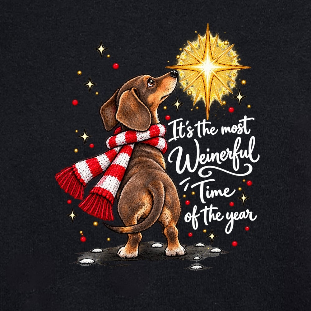 It’s The Most Weinerful Time Of The Year Sweatshirt Black - Image 2