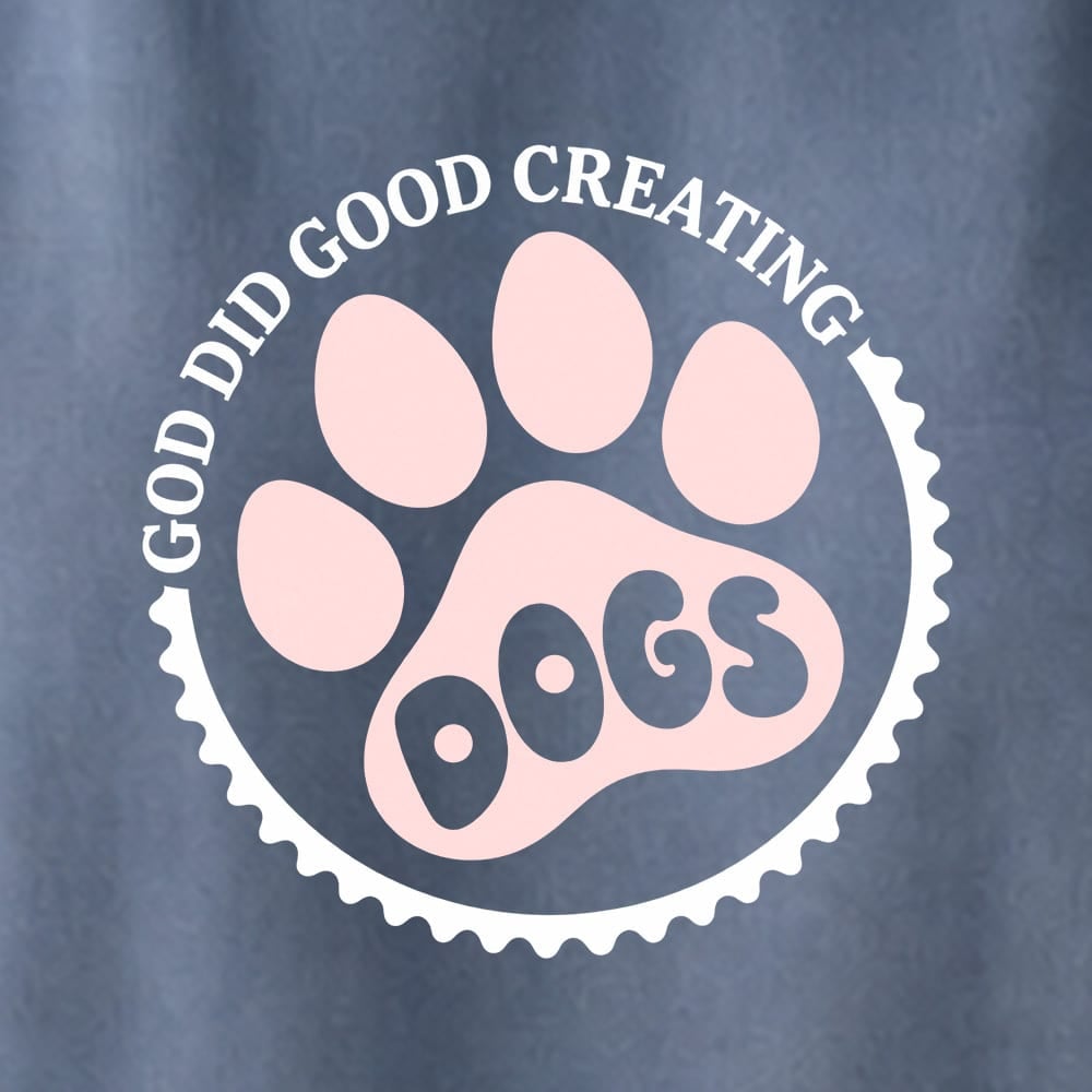 Comfort Colors God Did Good Creating Dogs Premium Hoodie Blue Jean - Image 2