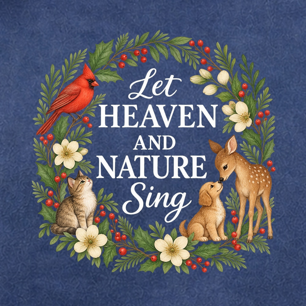 Comfort Colors Let Heaven And Nature Sing Premium Hoodie Denim - Image 2