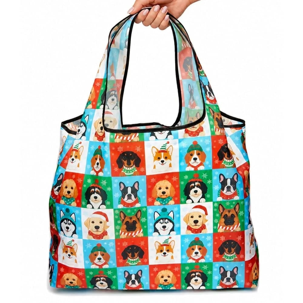 Crazy Dog Lady Deal! Puppy Christmas Tree with Lights, Wiggle Butts Towel and Holiday Squares Tote - Image 12