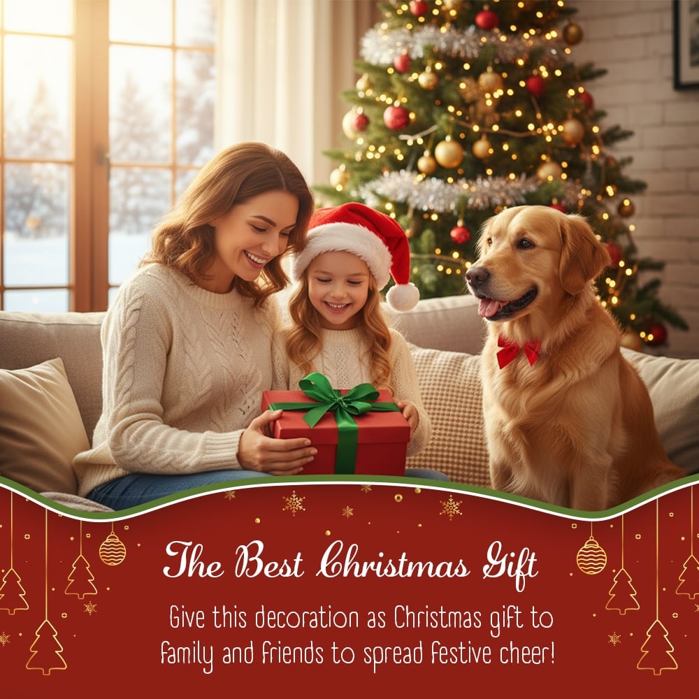 A ‘Christmas Miracle Angel’ Tree Topper, Holiday Decoration- Golden Wings with Lighted Garland & Halo ‘Christmas Miracle Angel’ - Image 11