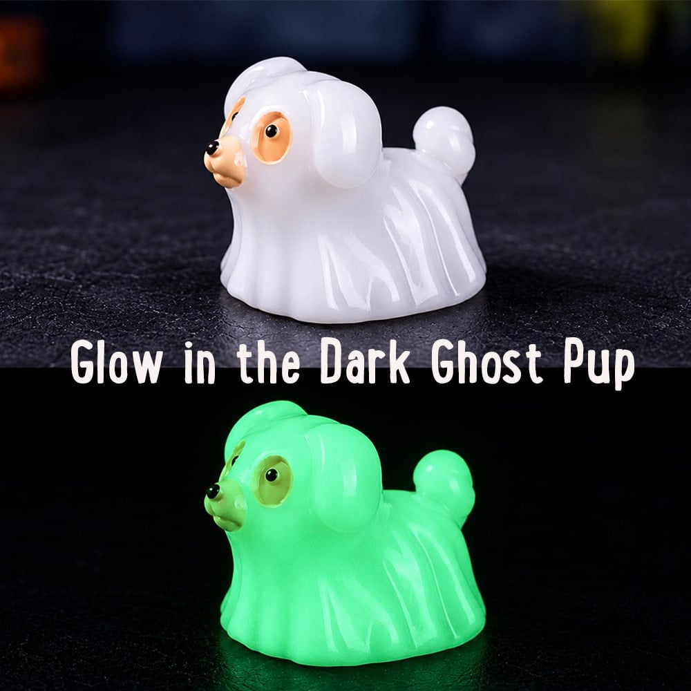 Boo-tiful Pup Glow-in-the-Dark Ghost Dog Figurine