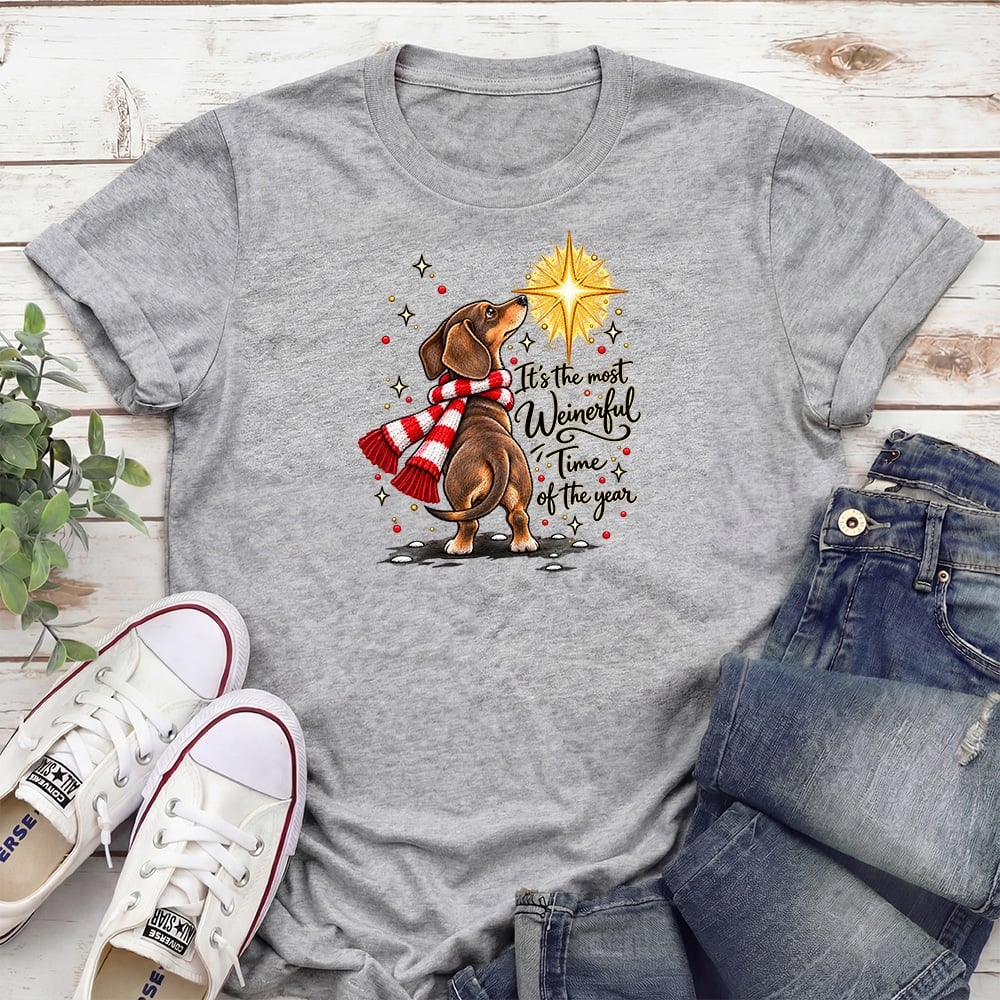 It’s The Most Weinerful Time Of The Year Standard Tee Heather Grey