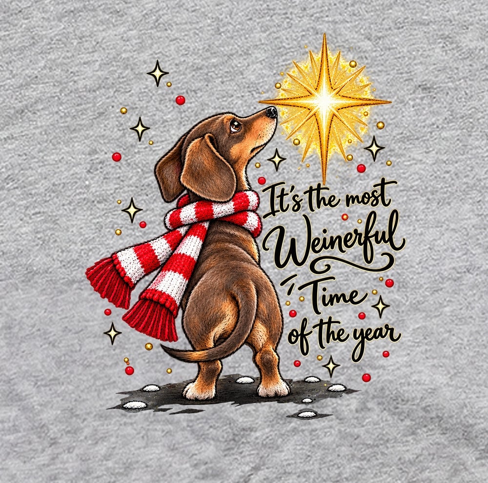 It’s The Most Weinerful Time Of The Year Standard Tee Heather Grey - Image 2