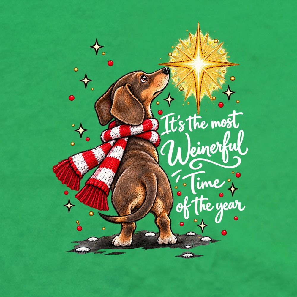 It’s The Most Weinerful Time Of The Year Standard Tee Green - Image 2