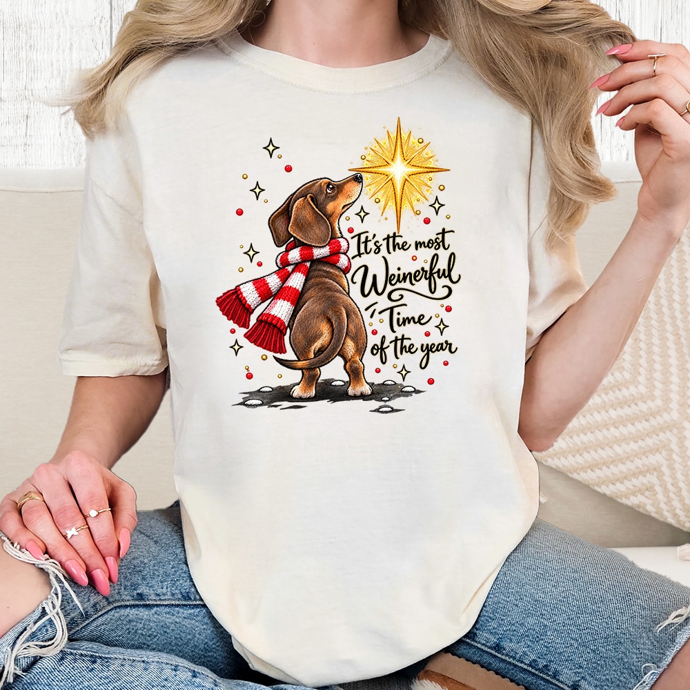 Comfort Colors It’s The Most Weinerful Time Of The Year Vintage Washed Tee - Ivory