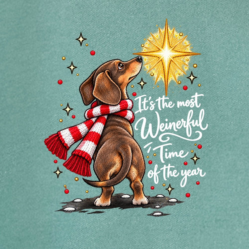 Comfort Colors It’s The Most Weinerful Time Of The Year Premium Hoodie Light Green - Image 2