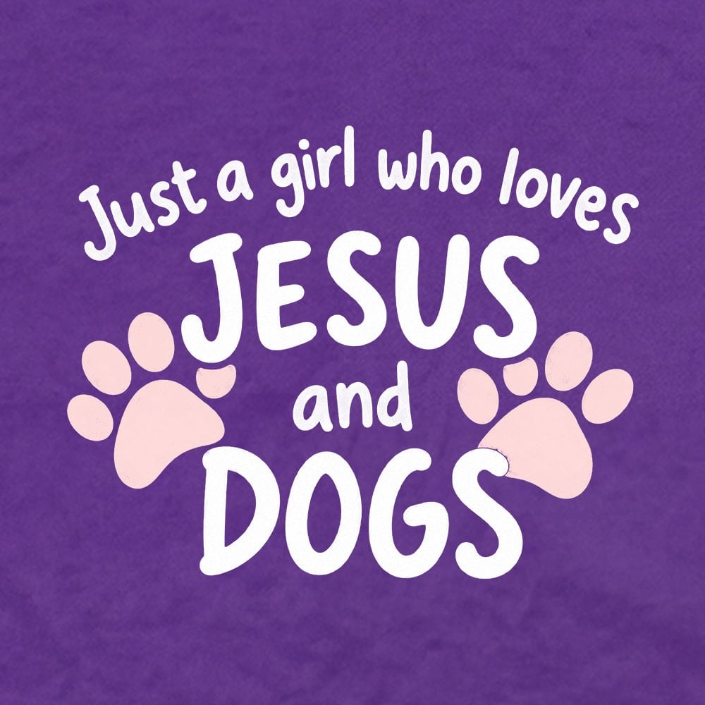 Just A Girl Who Loves Jesus And Dogs Standard Tee Purple - Image 2