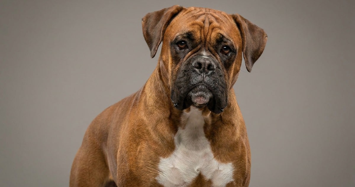 Boxer dog portrait - Boxer cardiomyopathy heart condition guide