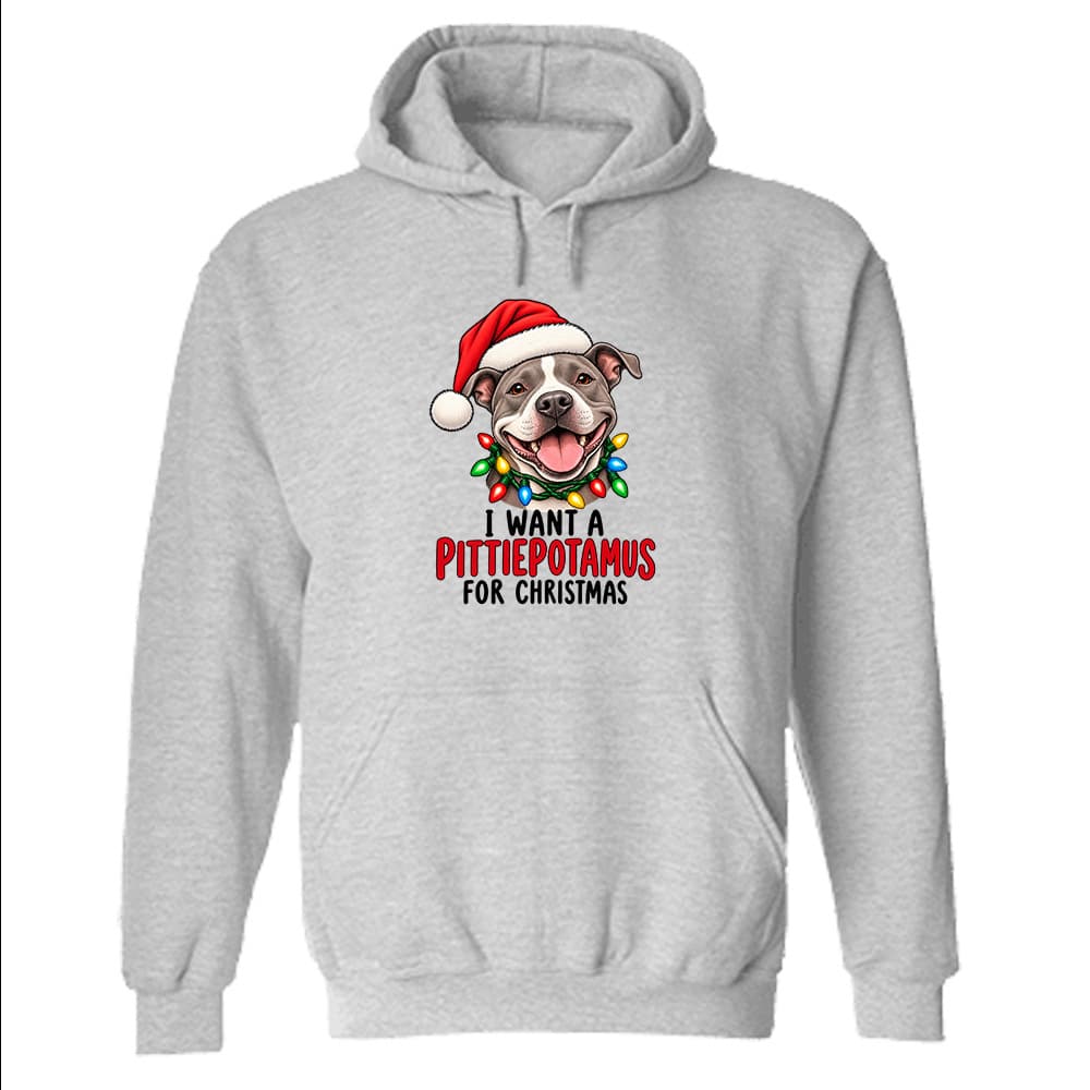 Pittiepotamus Hoodie Heather Grey