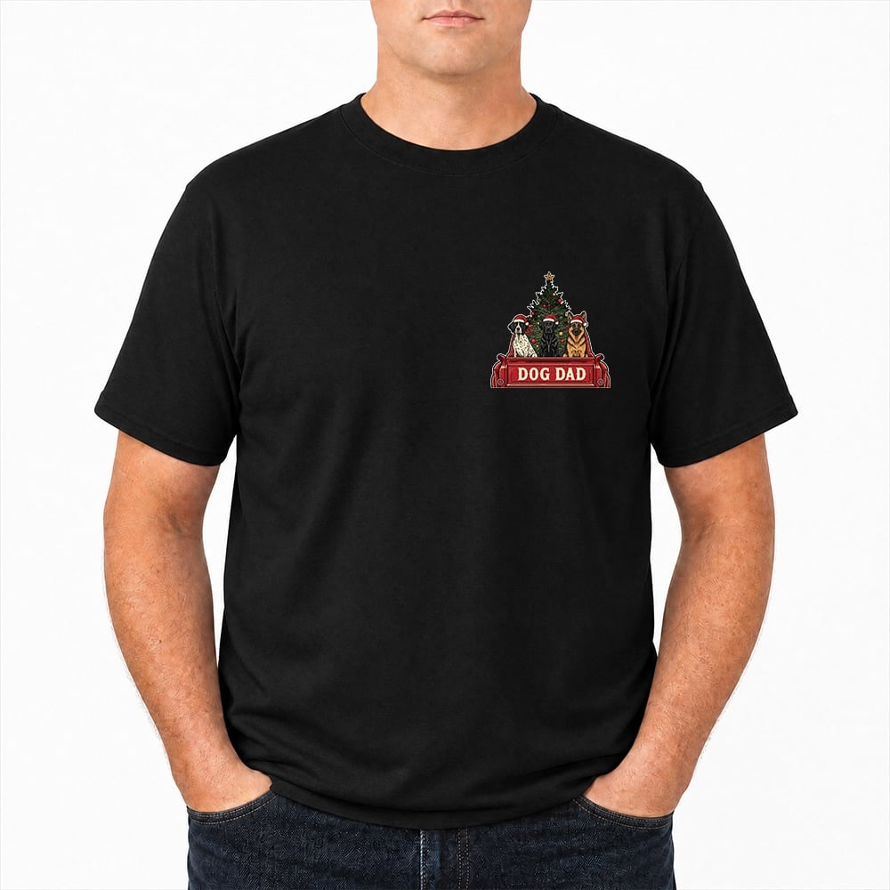 Tis The Season Dog Truck Standard Tee Black - Image 2