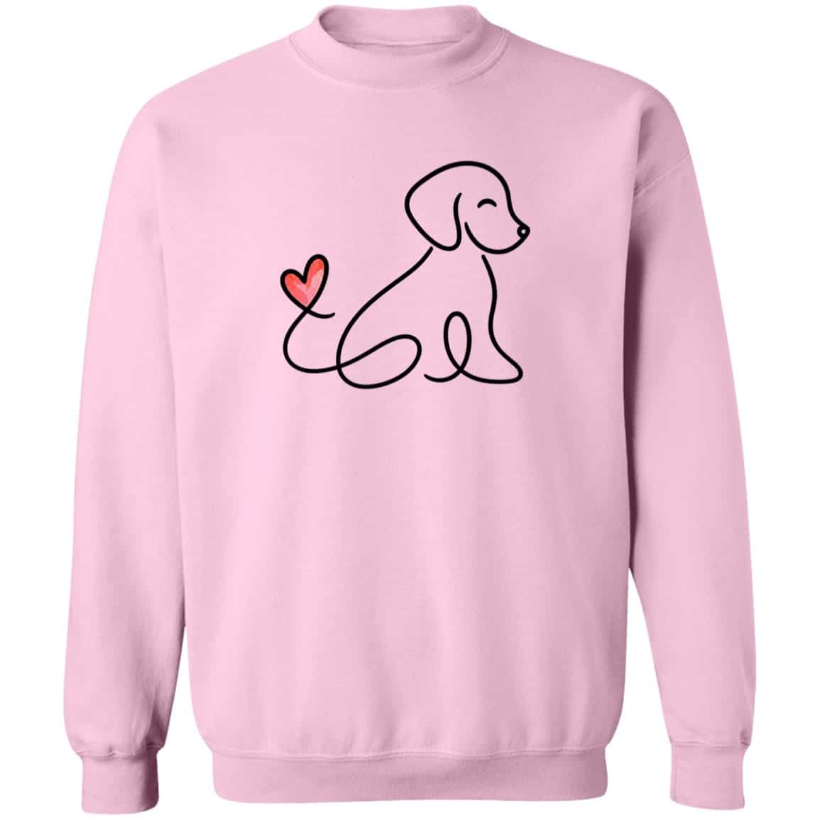 Heart Tail Pup Sweatshirt Light Pink