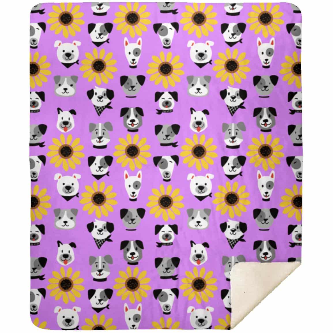 Sunflower Pups Premium Sherpa Blanket 50x60 - Image 2
