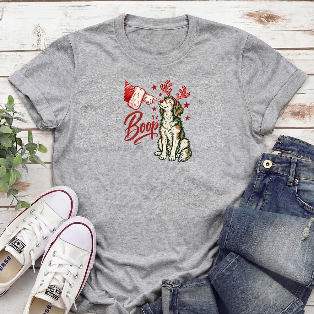 Santa Boop Standard Tee Heather Grey