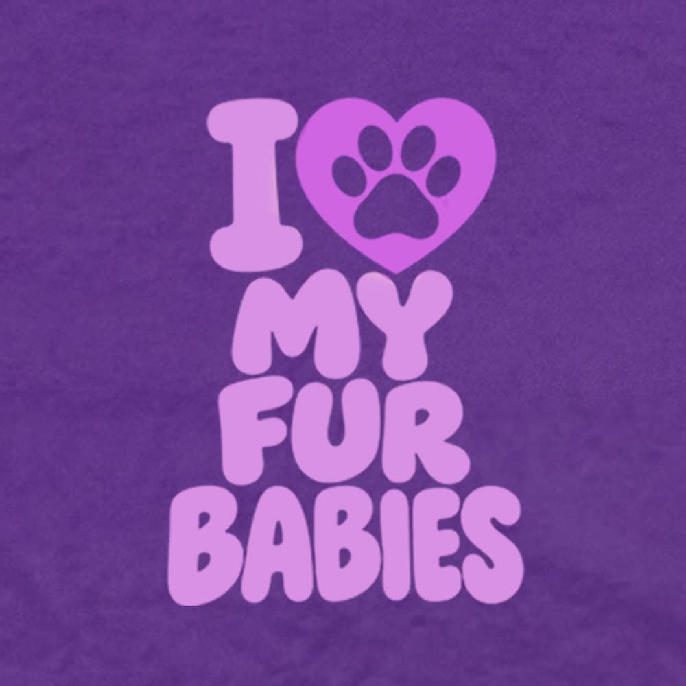 I Love My Furbabies Standard Tee Purple - Image 2