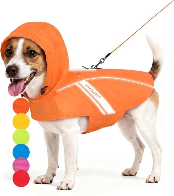 VIVAGLORY Dog Raincoat with Hood